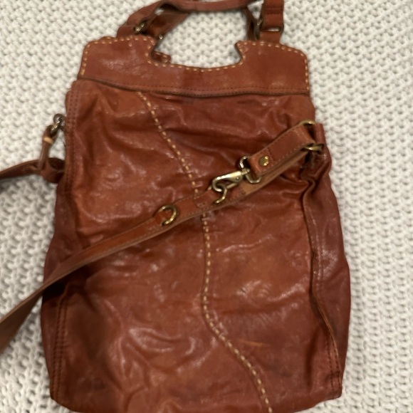 Lucky Brand Cognac Leather Shoulder Bag - Picture 3 of 12
